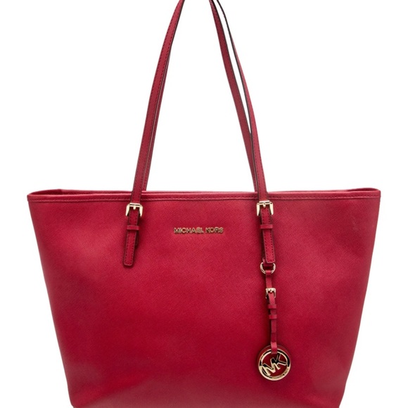 Michael Kors Handbags - NEW Michael Kors Tote Red Saffiano Leather
